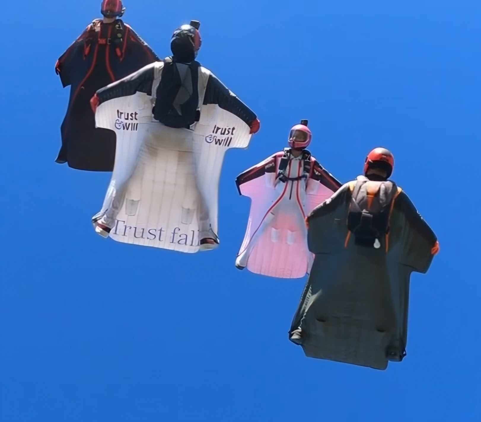 Wingsuit skydiving in Byron California